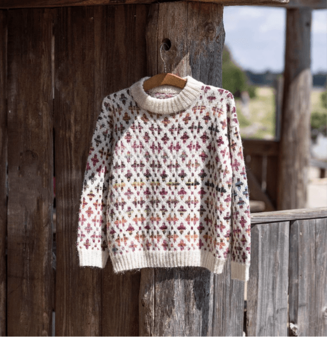 Hovedbilde Nordic Heaven sweater i Baby Alpaca og Mille Colori  |Strikkepakke