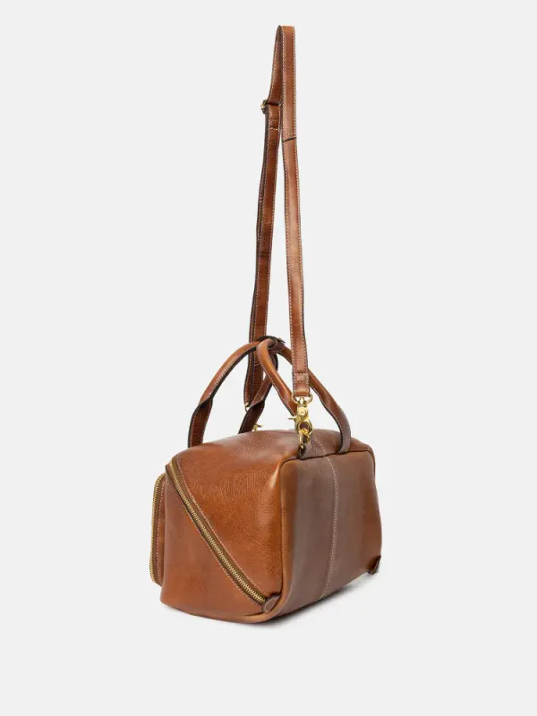 Project 39 - Walnut/Gold, romslig prosjektveske i kompakt størrelse
