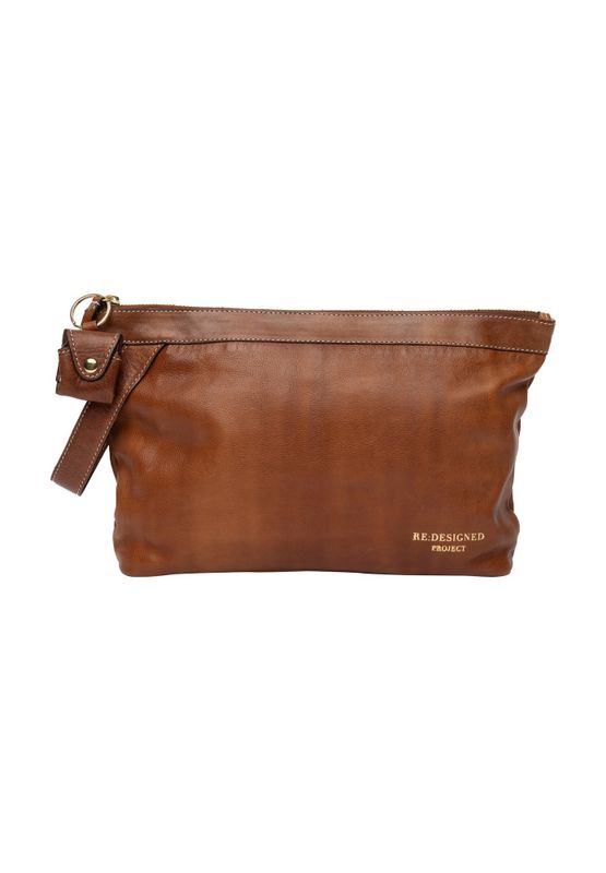 Project 3 -Eksklusiv prosjektveske i skinn, Walnut/Gold