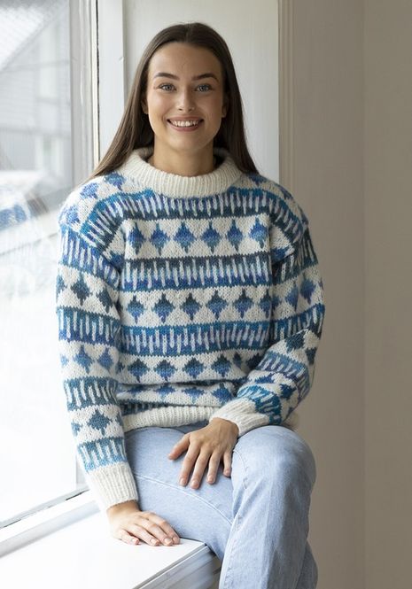 Hovedbilde Grøde-genser i Viking Iris og Bris | Strikkepakke