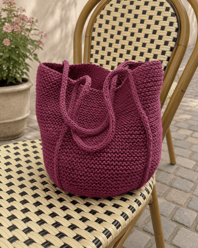 Julie Bag strikket i Jutegarn | Strikkepakke