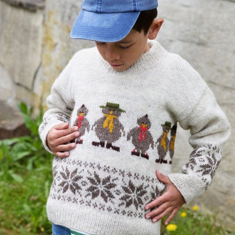 Flåklypa genser i Rauma Finull | Strikkepakke