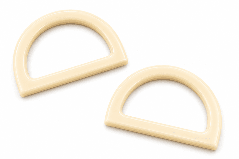 Veskehåndtak D-formet Cream/Elfenben – 12 x 8,5 cm