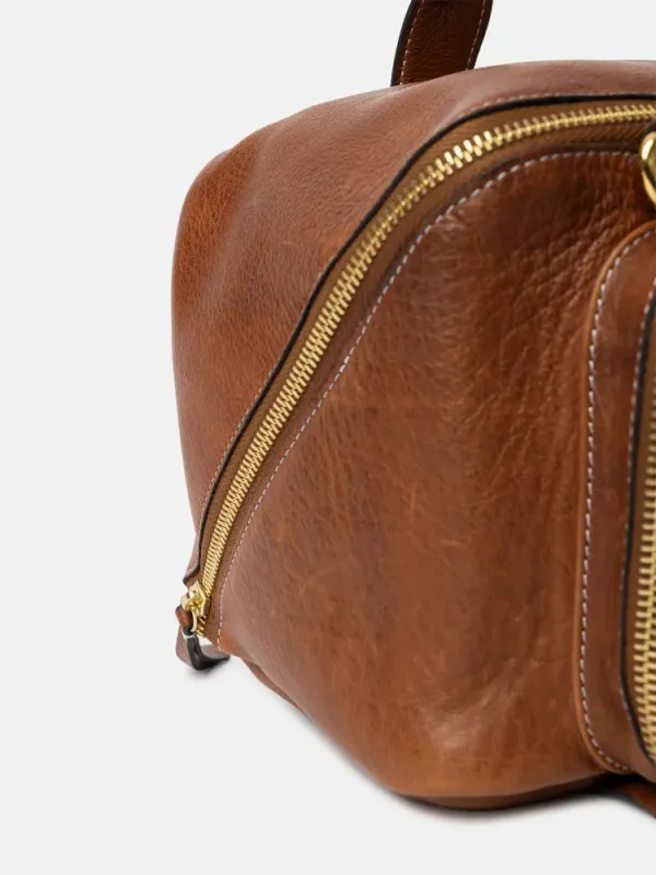 Project 39 - Walnut/Gold, romslig prosjektveske i kompakt størrelse