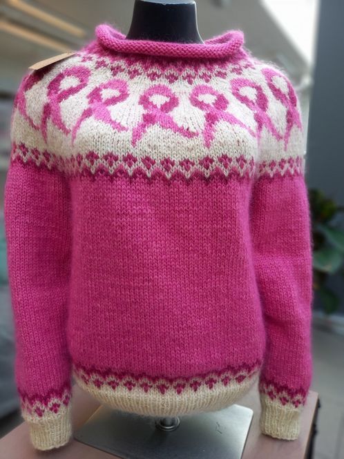 Hovedbilde Sjekk de puppa genser av Vanjastrikk | Strikkepakke