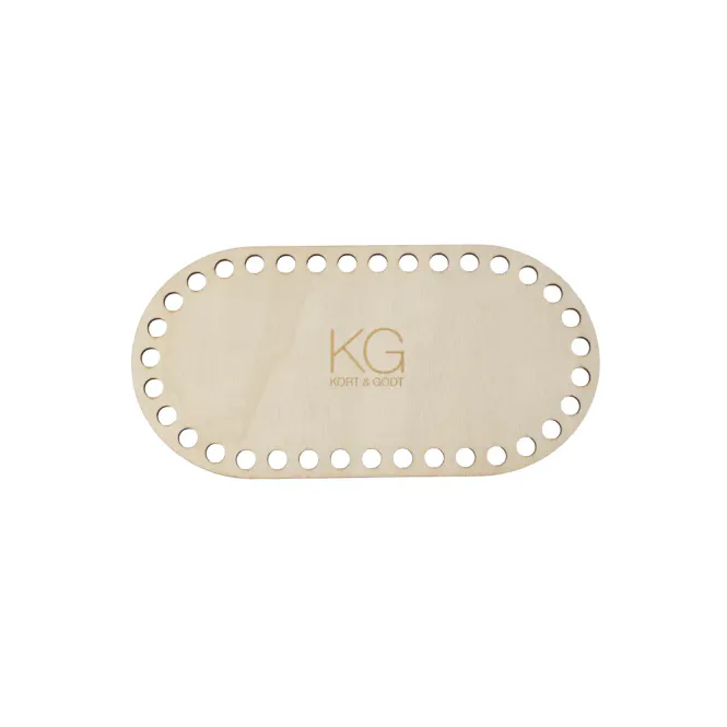 Hovedbilde Veskebunn i finer med hull, 20 x 10 cm 