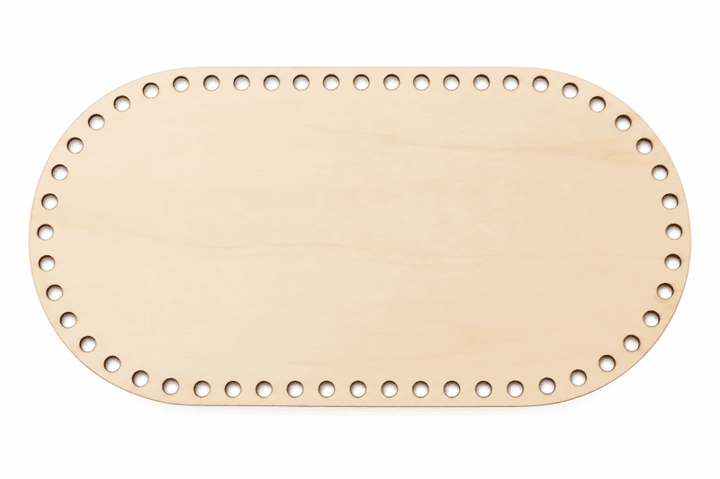 Oval bunn i finer 30X20 cm, 8 mm hull – til kurver og oppbevaring