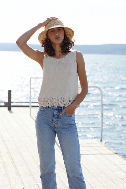 Hovedbilde Soltopp i Petunia | Strikkepakke