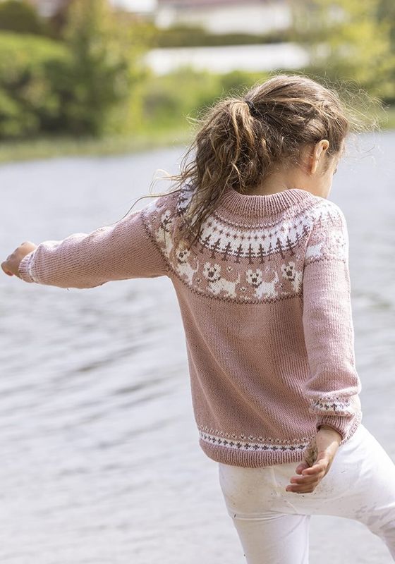 Hunde-genser i Viking Bambino til barn | Strikkepakke