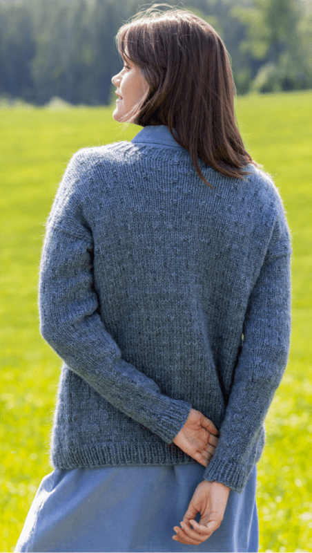 Heidi jakke i Blåne | Strikkepakke